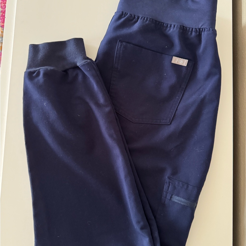 Figs Navy High Waisted Zamora Joggers